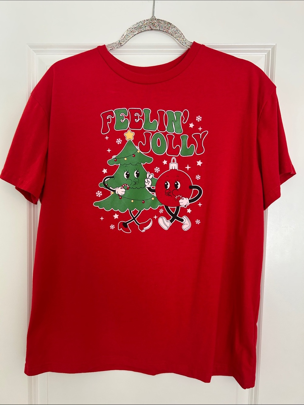 Feelin' Jolly Red Graphic Holiday Tee